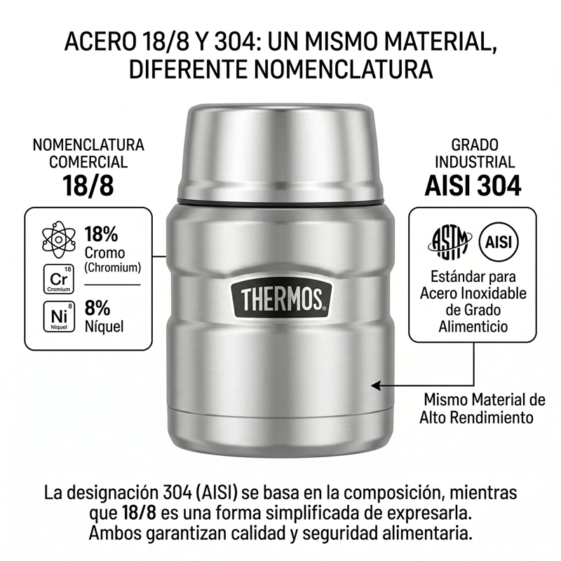 TERMO COMIDA THERMOS KING ACERO INOXIDABLE 710 ML VERDE - 7