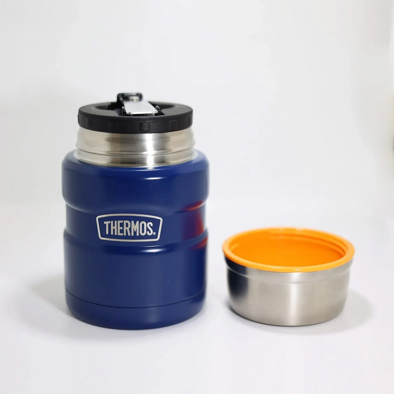 TERMO COMIDA THERMOS KING ACERO INOXIDABLE 470 ML AZUL MARINO - 2