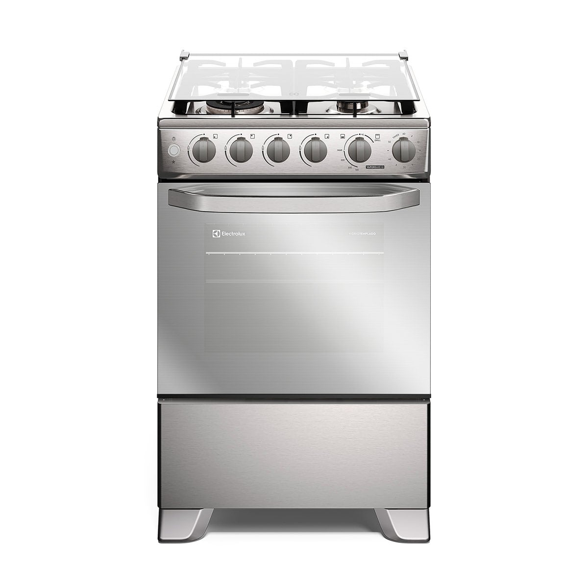 COCINA A GAS ELECTROLUX FE4SXC 4 PLATOS GRILL ACERO - 2