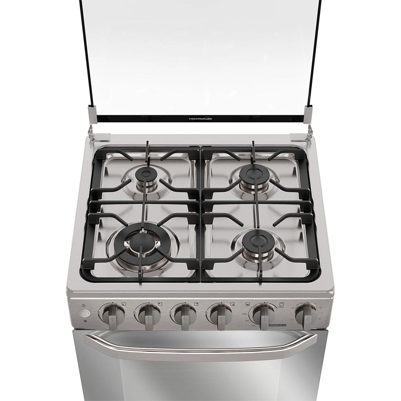 COCINA A GAS ELECTROLUX FE4SXC 4 PLATOS GRILL ACERO - 5