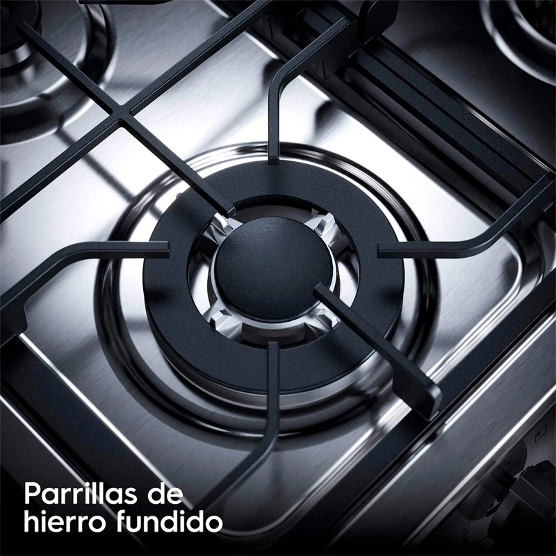 COCINA A GAS ELECTROLUX FE4SXC 4 PLATOS GRILL ACERO - 7