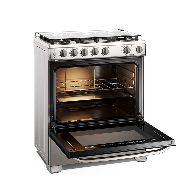 COCINA A GAS ELECTROLUX FE5SXC 5 PLATOS GRILL ACERO - 4