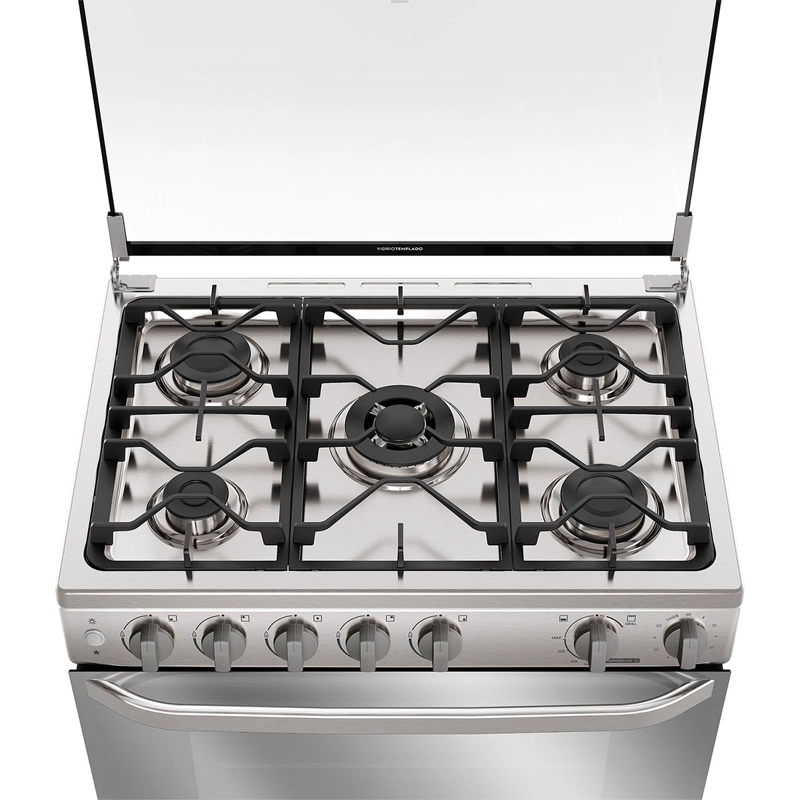 COCINA A GAS ELECTROLUX FE5SXC 5 PLATOS GRILL ACERO - 5