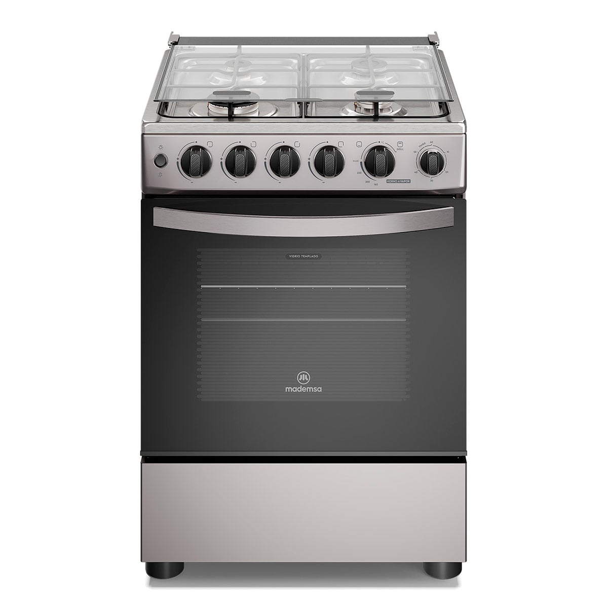 COCINA A GAS MADEMSA FM4TSC 4 PLATOS ACERO - 2