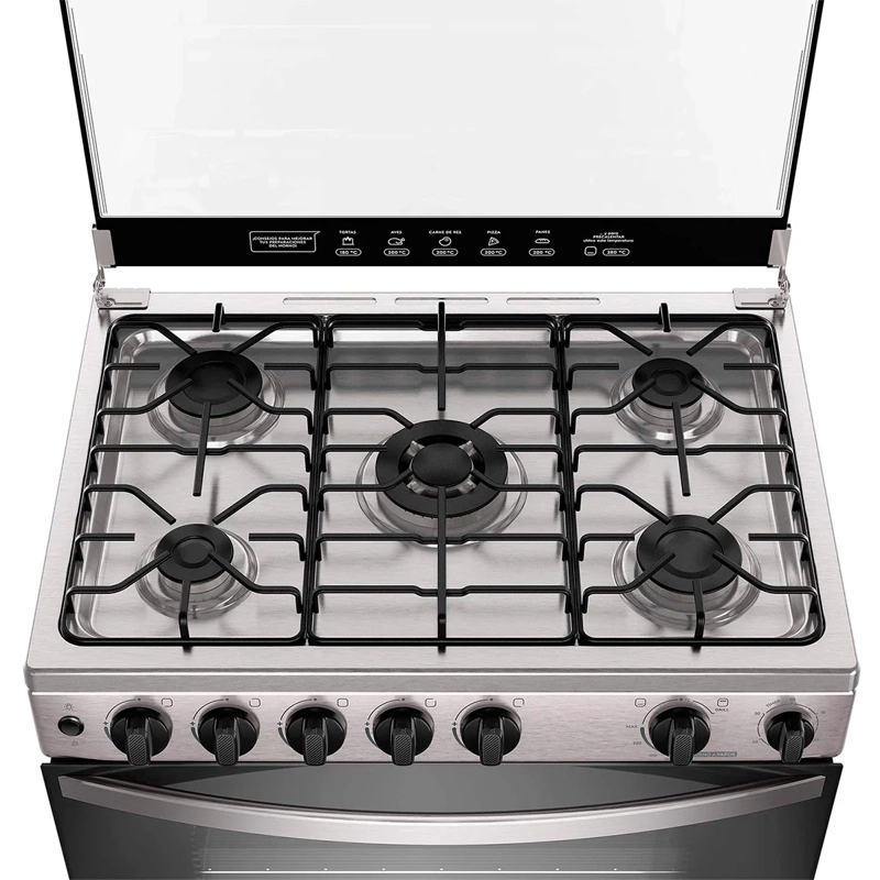 COCINA A GAS MADEMSA FM5SSC 5 PLATOS ACERO - 5