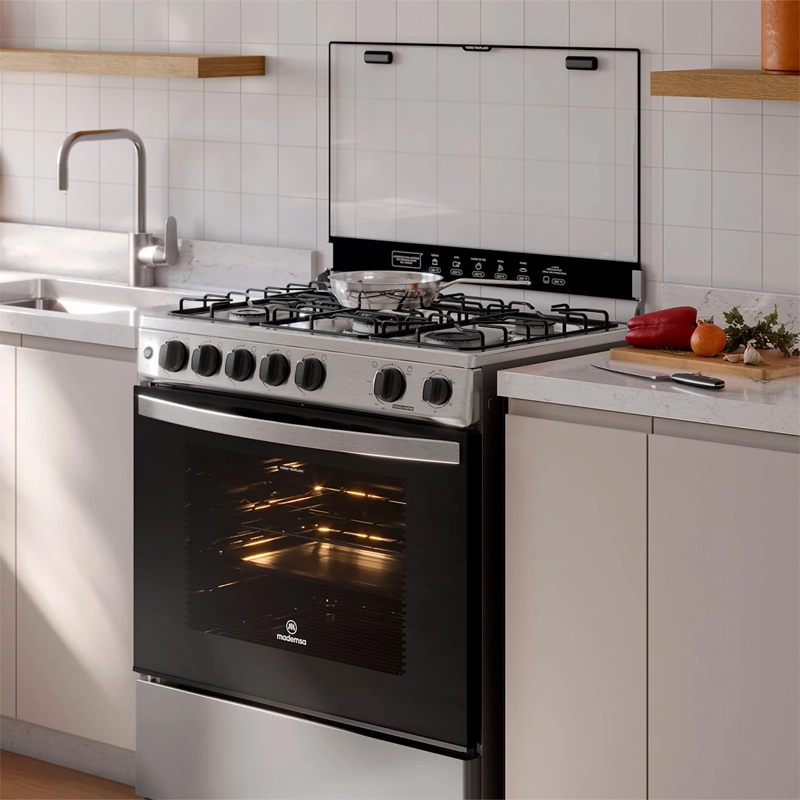 COCINA A GAS MADEMSA FM5SSC 5 PLATOS ACERO - 6