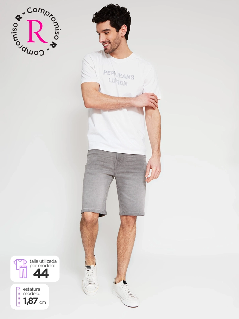 BERMUDA HOMBRE AEROPOSTALE ALGODÓN DENIM BÁSICO