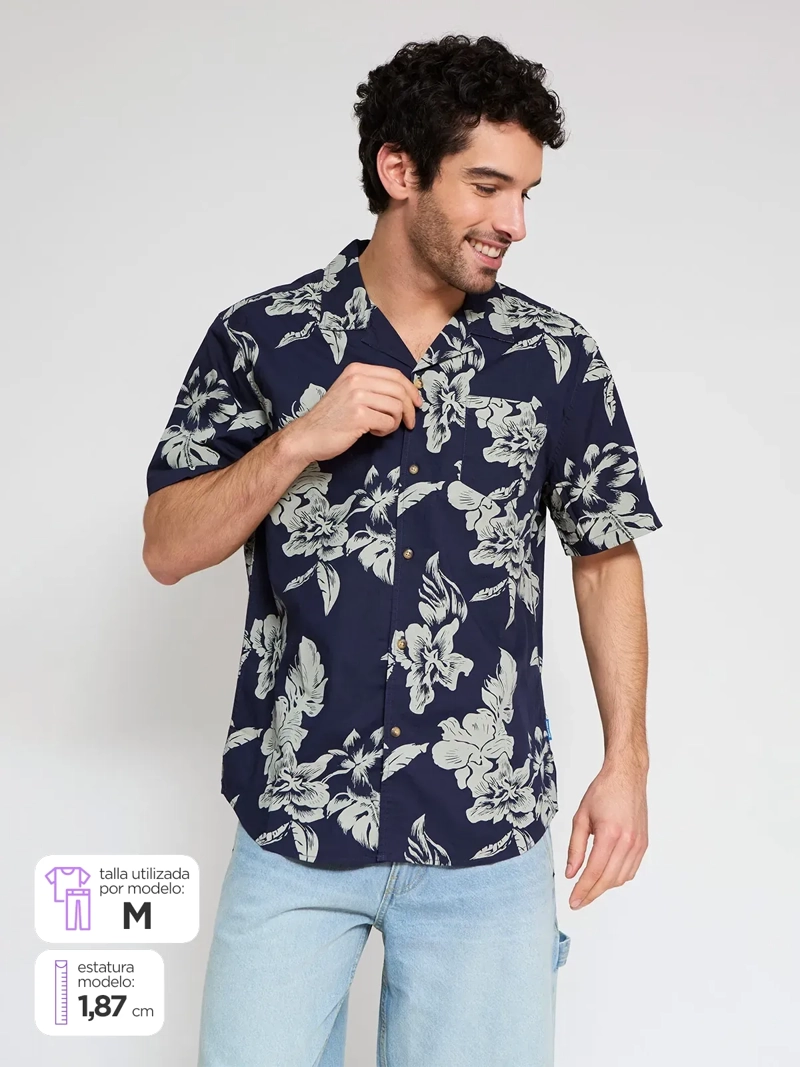 CAMISA HOMBRE ROBERT LEWIS ALGODÓN ESTAMPADA - 1