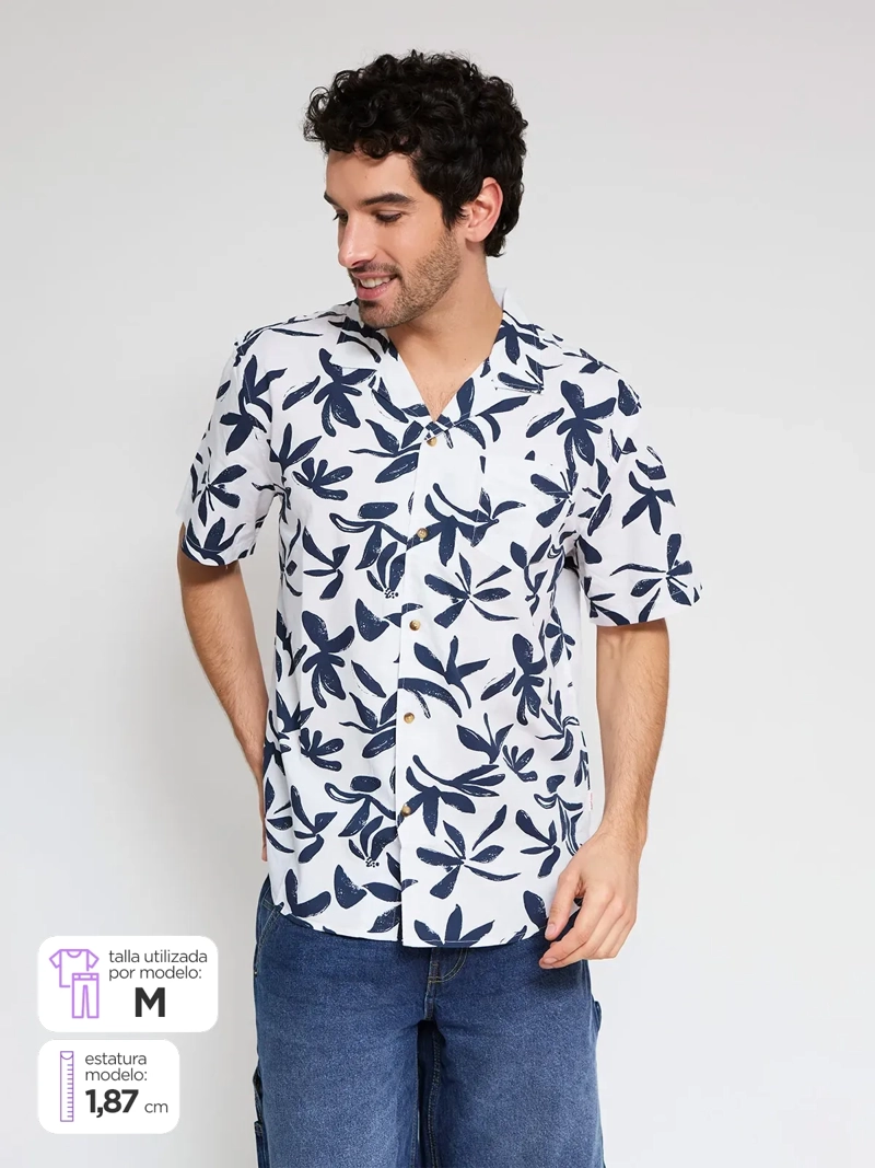 CAMISA HOMBRE ROBERT LEWIS ALGODÓN ESTAMPADA