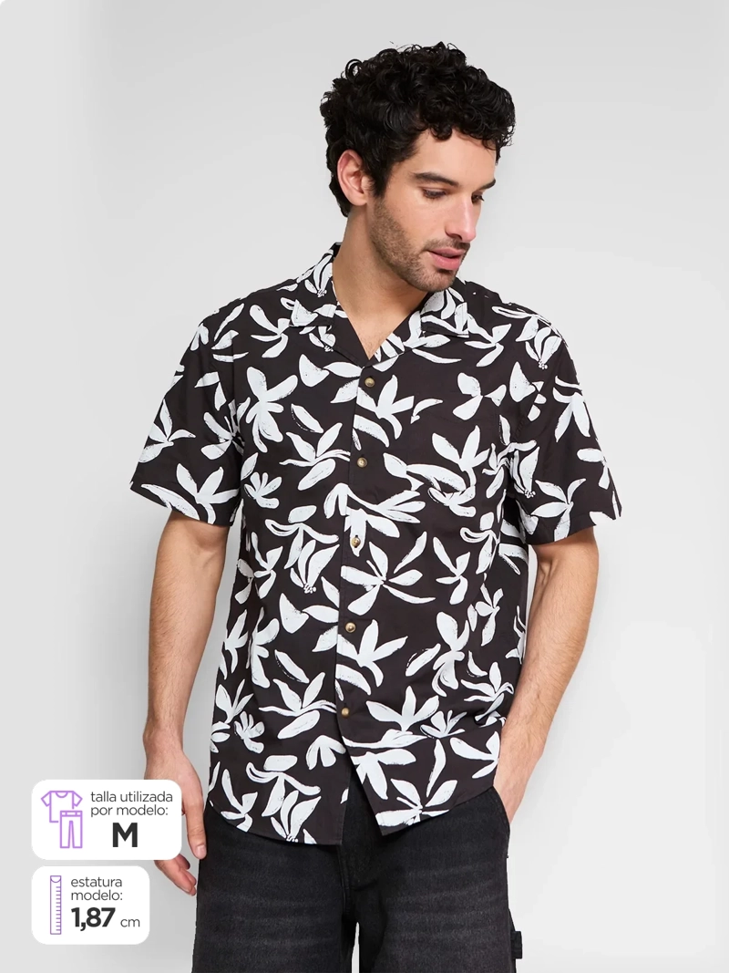 CAMISA HOMBRE ROBERT LEWIS ALGODÓN ESTAMPADA