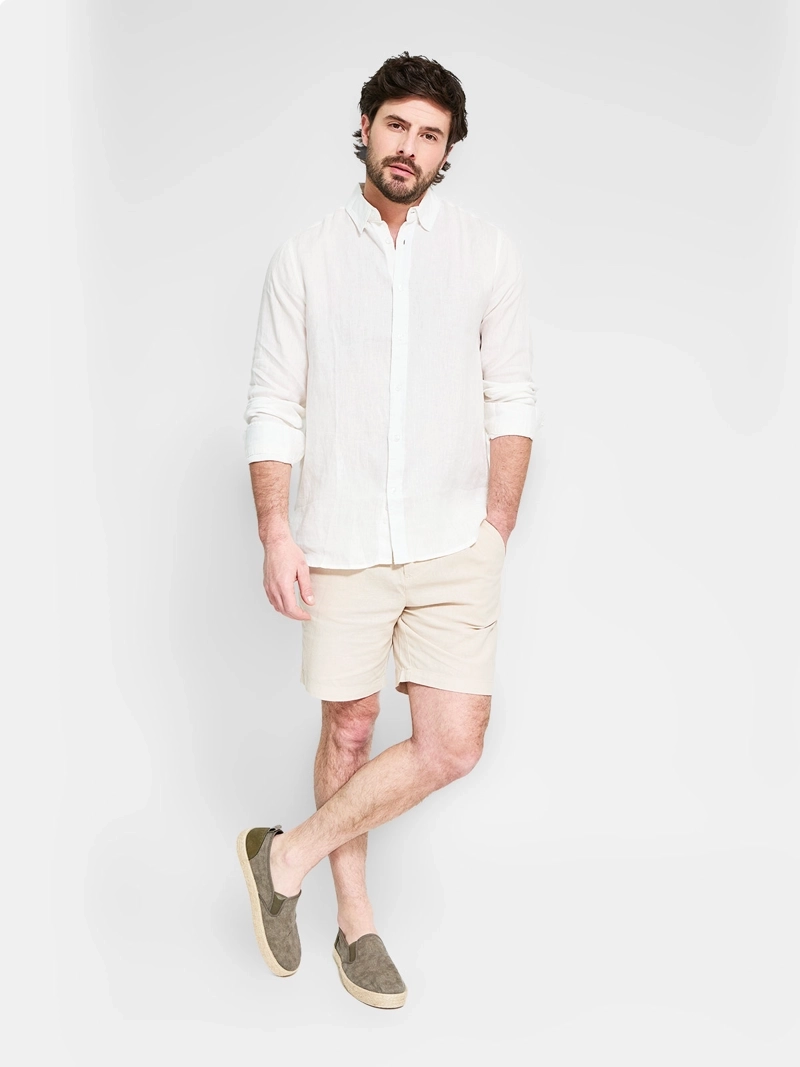 CAMISA HOMBRE CACHAREL LINO MANGA CORTA - 4