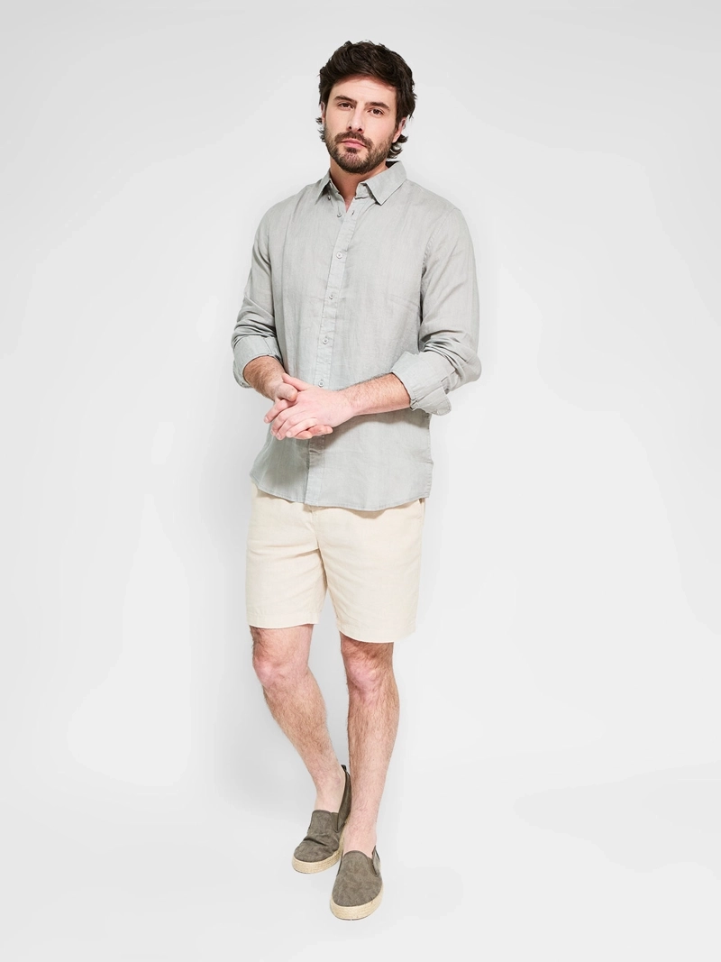 CAMISA HOMBRE CACHAREL LINO MANGA CORTA - 4