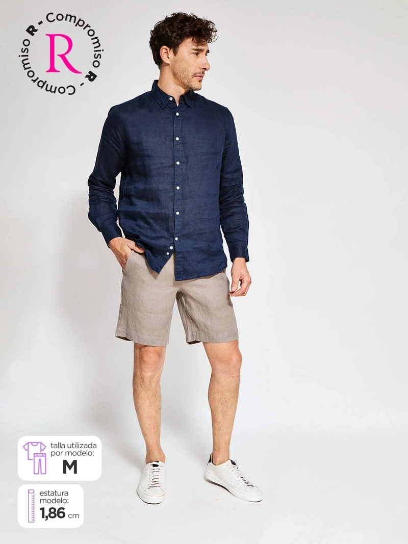 BERMUDA HOMBRE CACHAREL LINO
