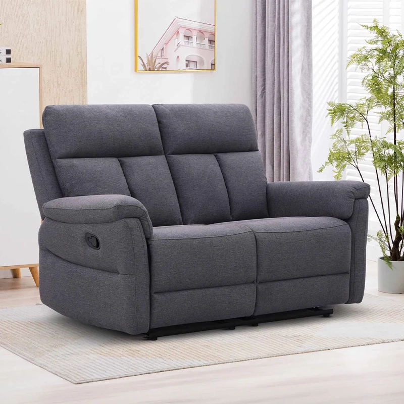 SOFÁ RECLINABLE RIPLEY HOME HAMILTON 2 CUERPOS GRIS - 1
