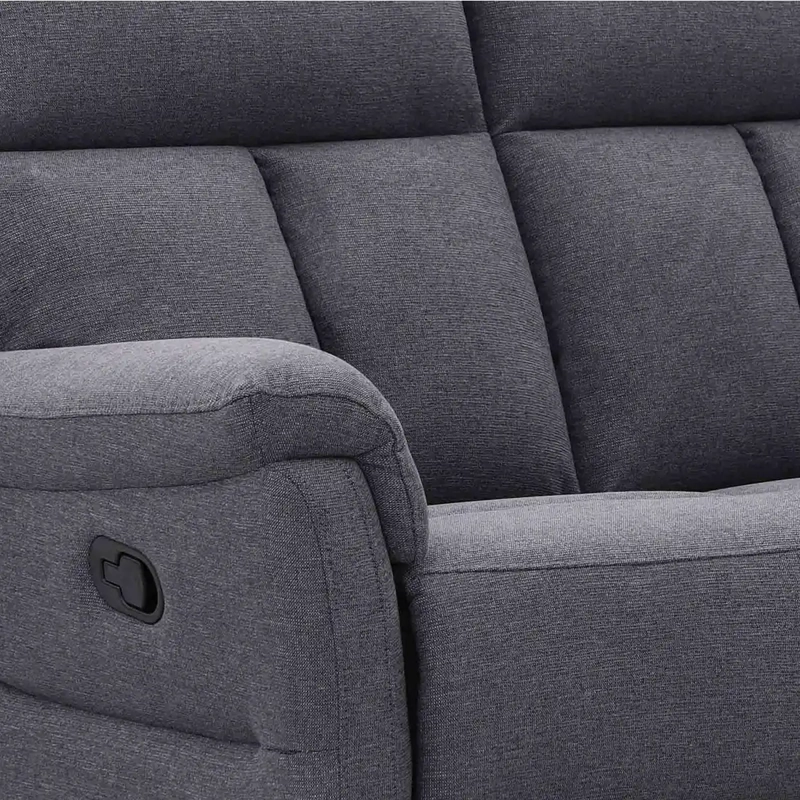 SOFÁ RECLINABLE RIPLEY HOME HAMILTON 2 CUERPOS GRIS - 5