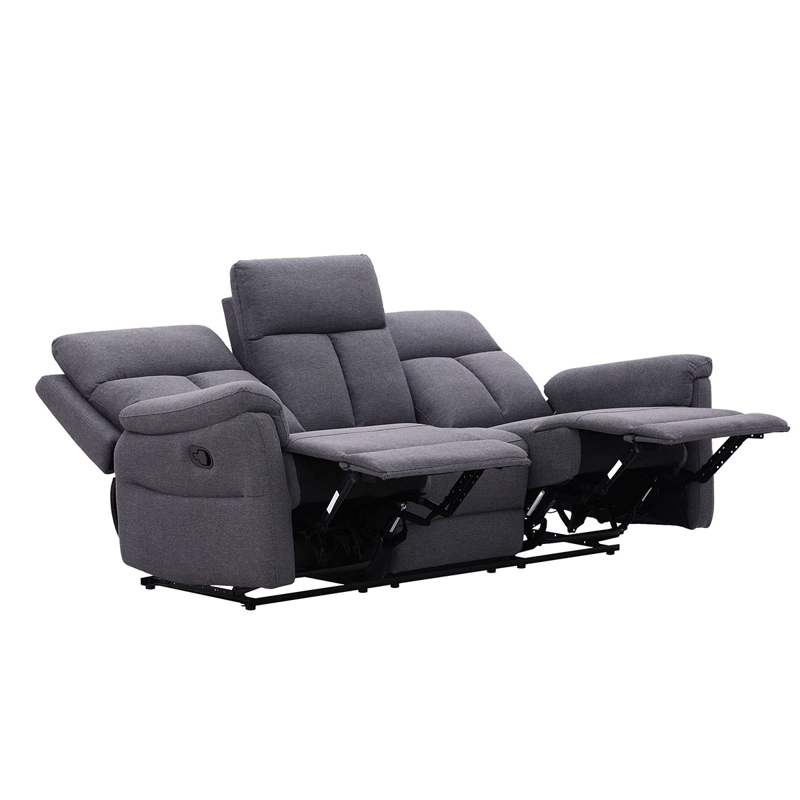 SOFÁ RECLINABLE RIPLEY HOME HAMILTON 3 CUERPOS GRIS - 4