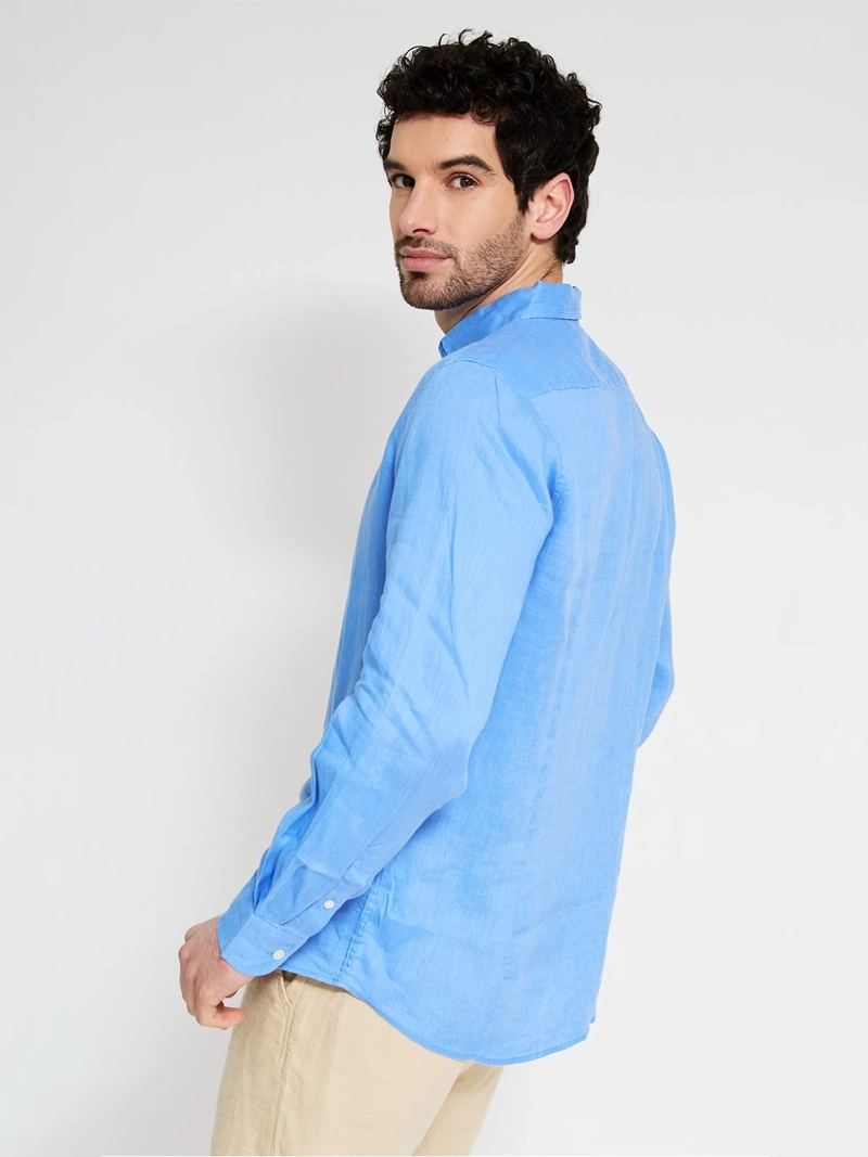 CAMISA HOMBRE CACHAREL LINO SOLIDA - 2