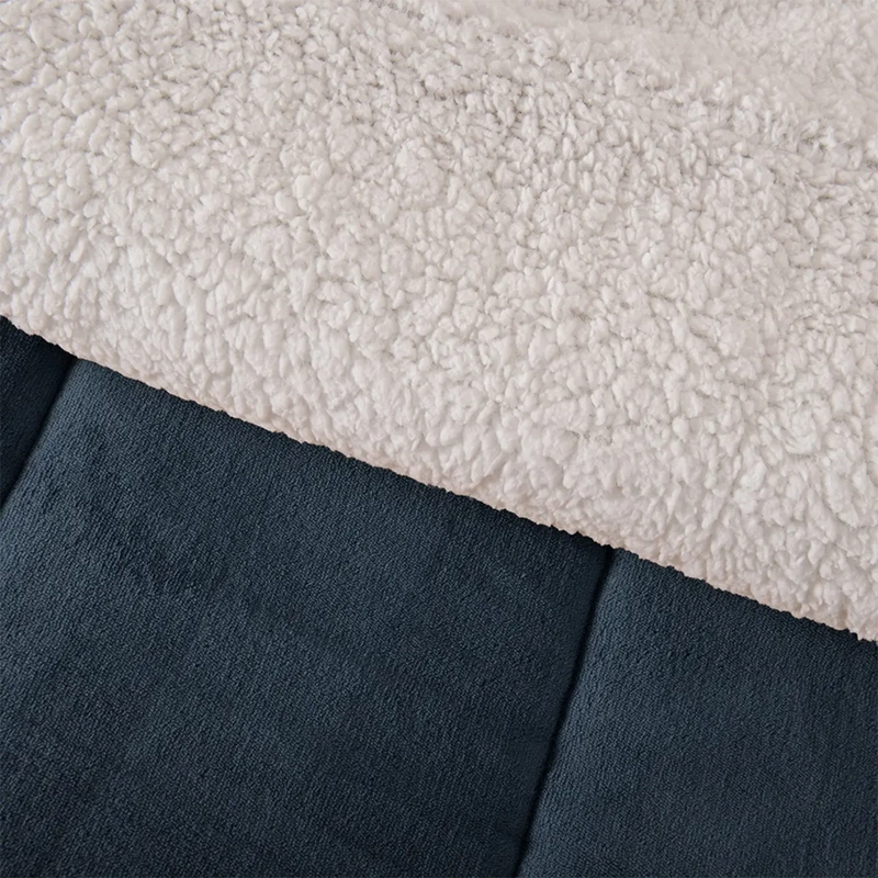 PLUMÓN MASHINI CORAL SHERPA 2 PLAZAS AZUL - 2