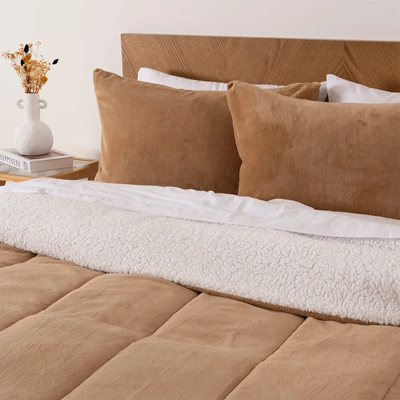 PLUMÓN MASHINI CORAL SHERPA 2 PLAZAS BEIGE - 3
