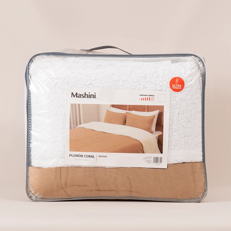 PLUMÓN MASHINI CORAL SHERPA 2 PLAZAS BEIGE - 4