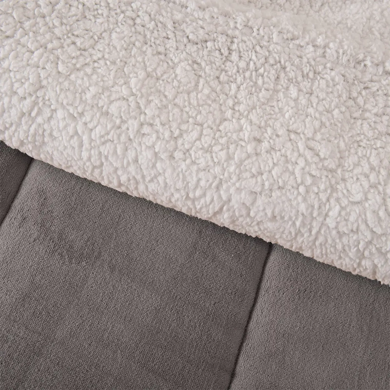 PLUMÓN MASHINI CORAL SHERPA 2 PLAZAS GRIS - 2