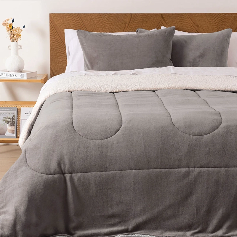 PLUMÓN MASHINI CORAL SHERPA KING GRIS - 1