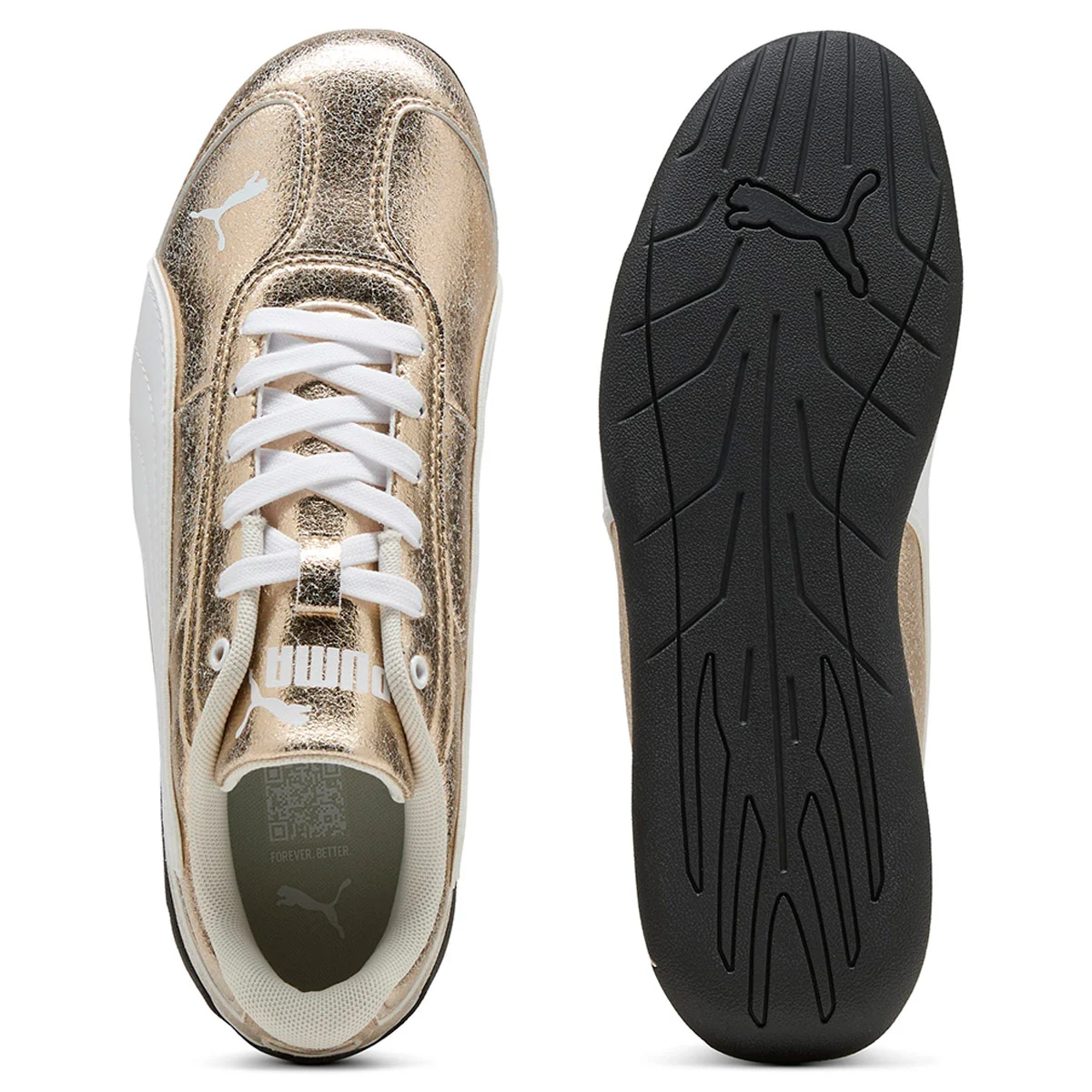 ZAPATILLAS MUJER PUMA CASUALES DORADO REPLICATCH METALLIC WHISPER - 4
