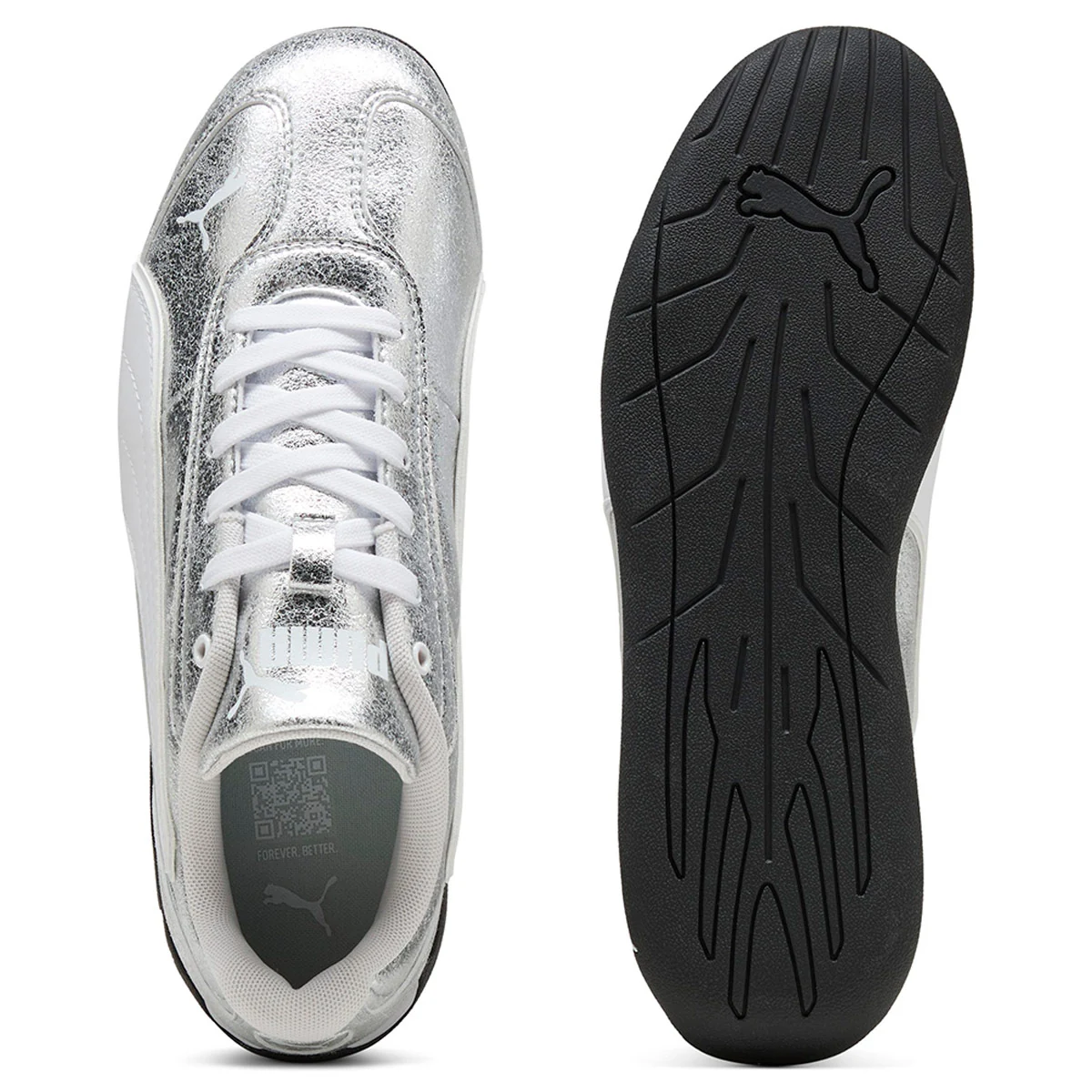 ZAPATILLAS MUJER PUMA CASUALES PLATEADO REPLICATCH METALLIC WHISPER - 4