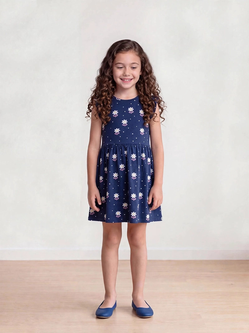 VESTIDO NIÑA HARVEST ALGODÓN ESTAMPADO