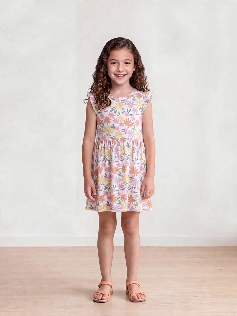VESTIDO NIÑA HARVEST ALGODÓN ESTAMPADO