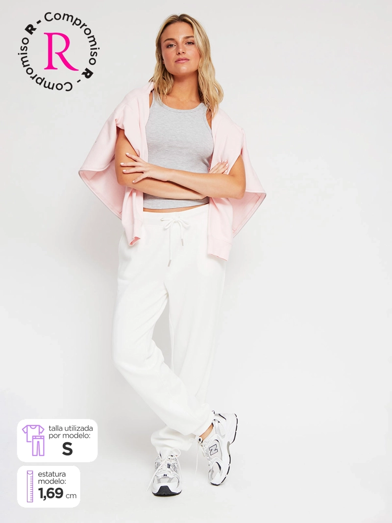 PANTALÓN DE BUZO MUJER INDEX ALGODÓN BÁSICO