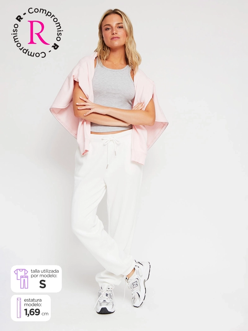 PANTALÓN DE BUZO MUJER INDEX ALGODÓN BÁSICO