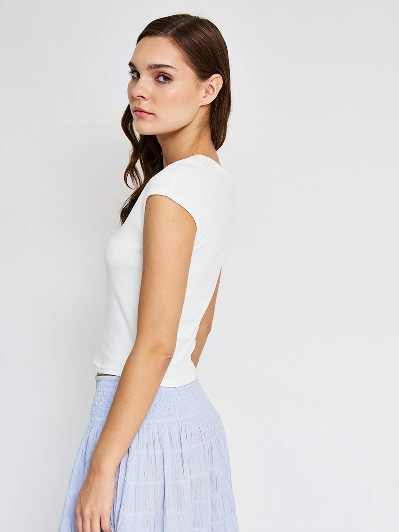 POLERA MUJER INDEX ALGODÓN CUELLO EN V SIN MANGAS - 2