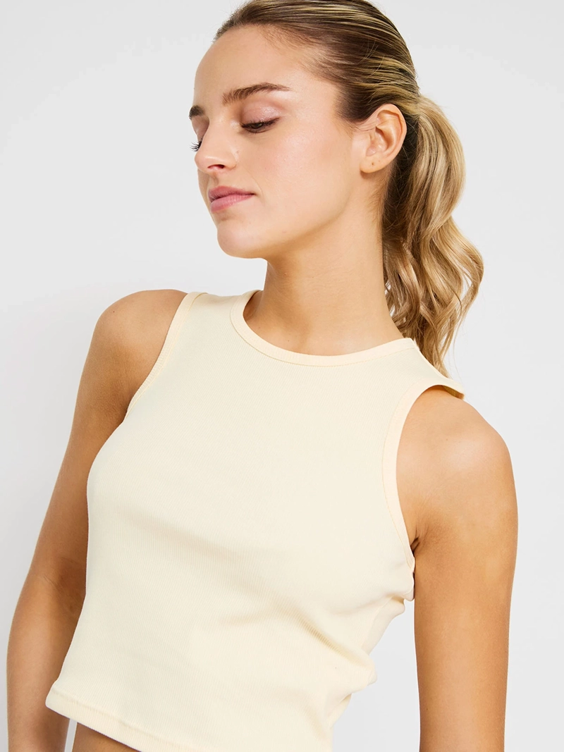 POLERA MUJER INDEX ALGODÓN SIN MANGAS CROP - 3