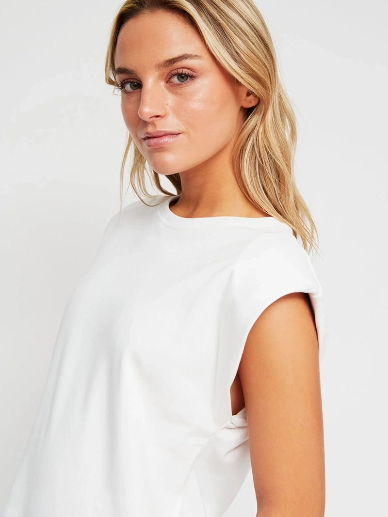 POLERA MUJER INDEX ALGODÓN HOMBRERAS - 3
