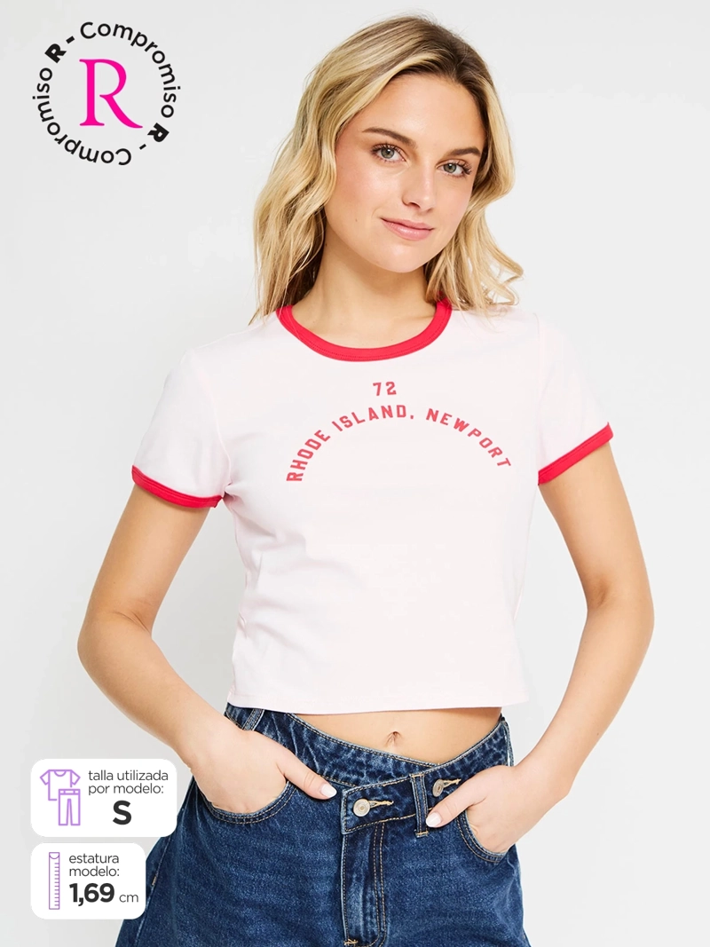 POLERA MUJER INDEX ALGODÓN MANGA CORTA