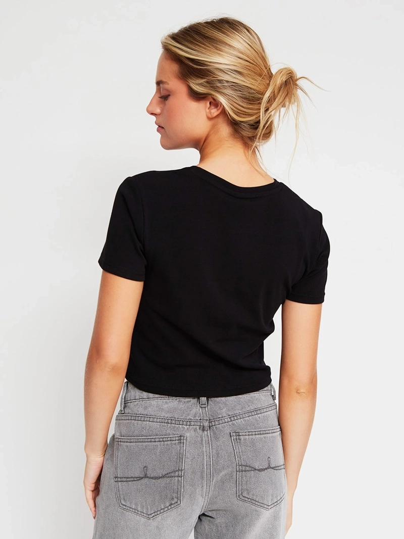 POLERA MUJER INDEX ALGODÓN MANGA CORTA BÁSICA - 2
