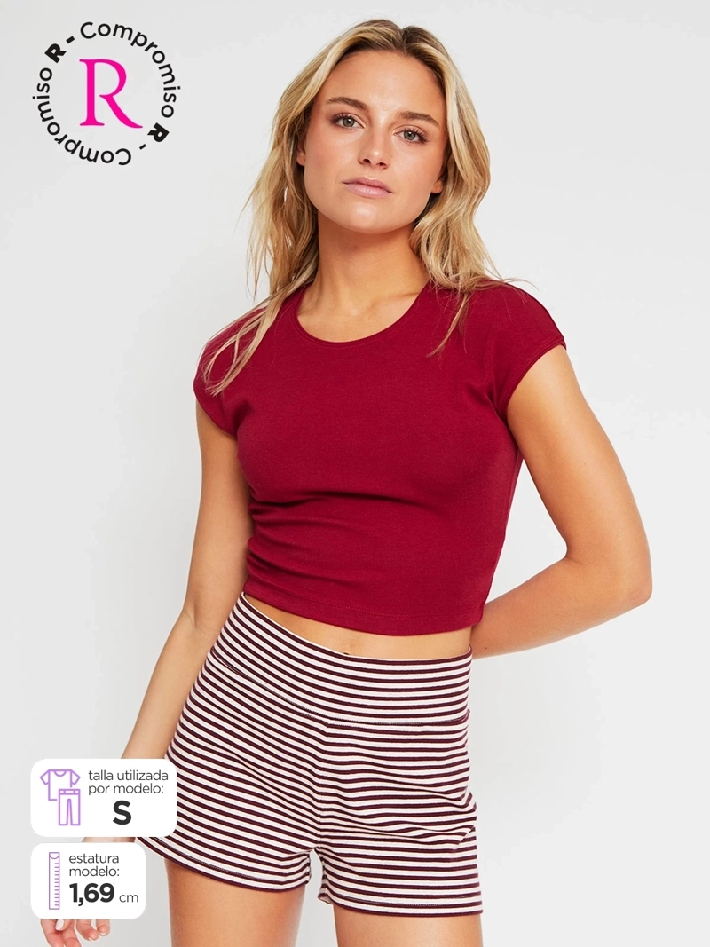 POLERA MUJER INDEX MANGA CORTA BÁSICA - 1