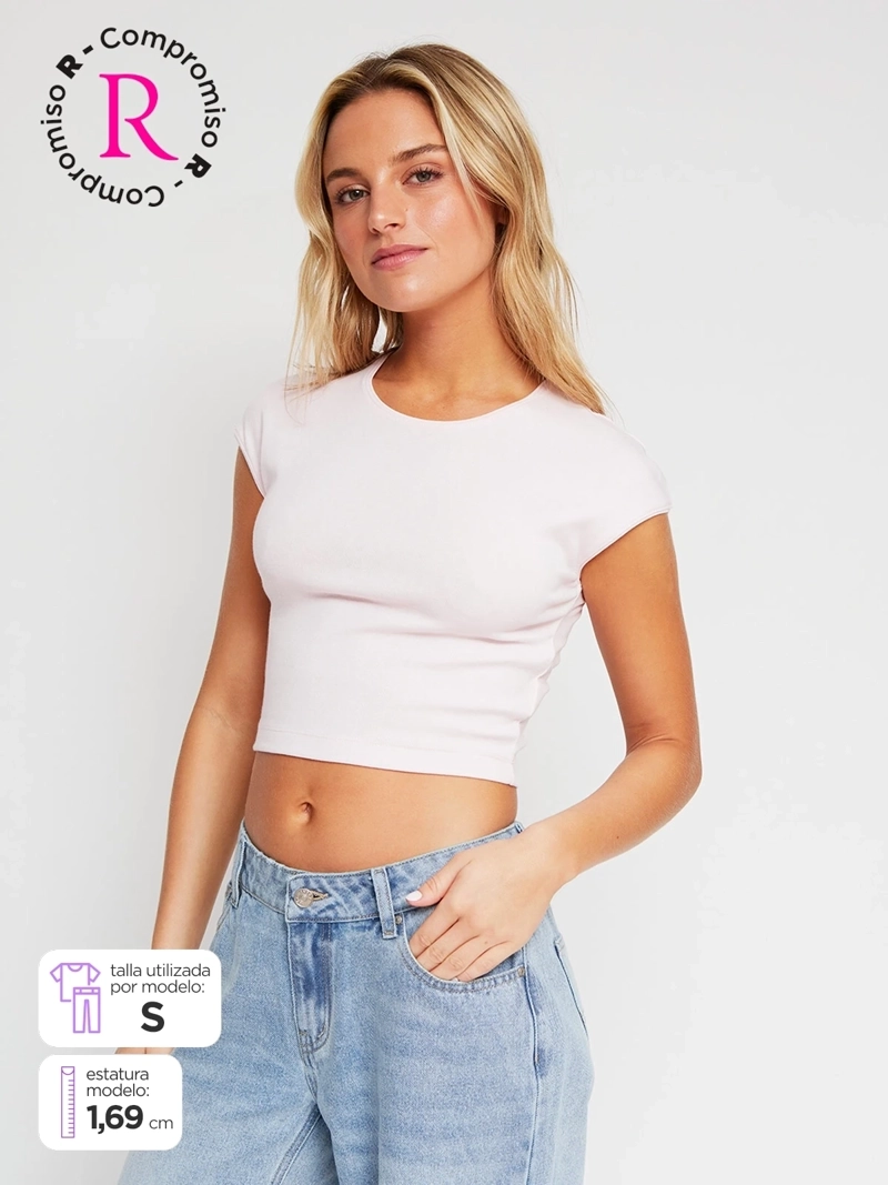 POLERA MUJER INDEX MANGA CORTA BÁSICA