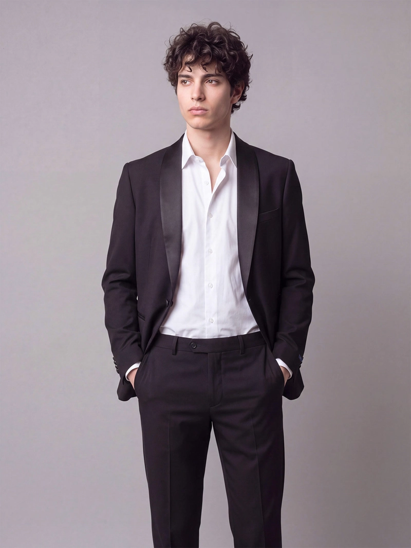 BLAZER HOMBRE INDEX SLIM SOLAPA SATINADA