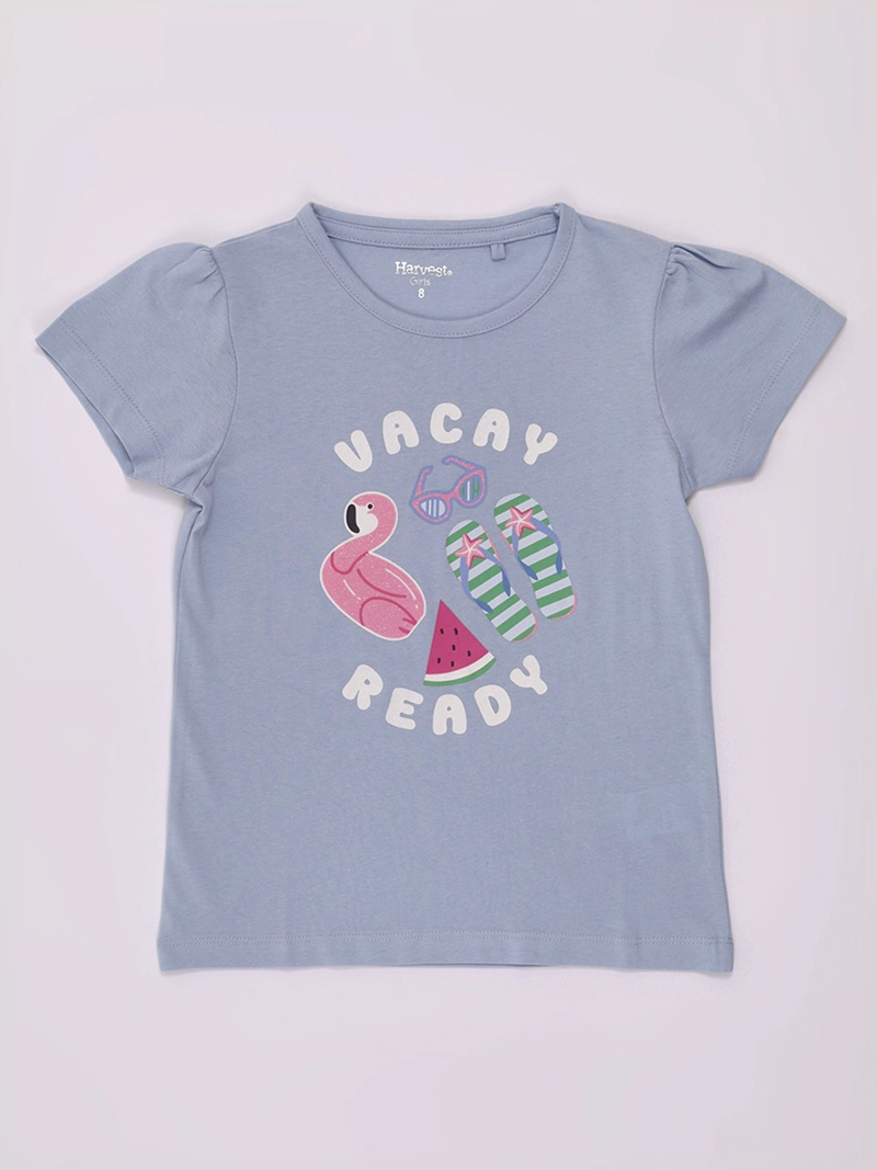 POLERA NIÑA HARVEST MANGA CORTA ALGODÓN PRINT