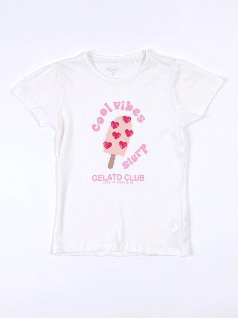 POLERA NIÑA HARVEST MANGA CORTA ALGODÓN PRINT