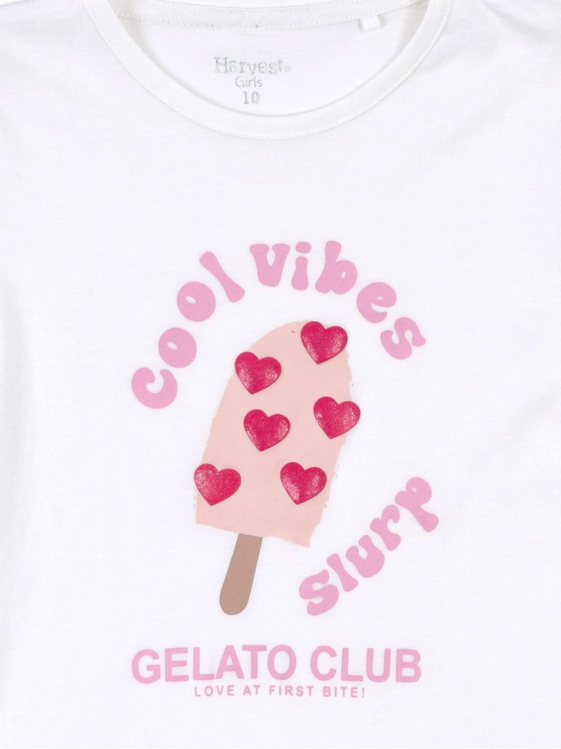 POLERA NIÑA HARVEST MANGA CORTA ALGODÓN PRINT - 3