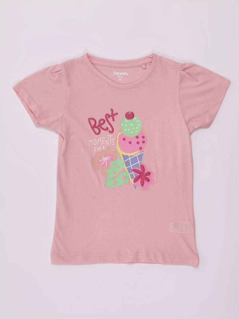 POLERA NIÑA HARVEST MANGA CORTA ALGODÓN PRINT