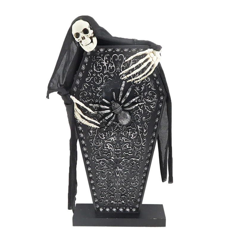 ADORNO HALLOWEEN RIPLEY HOME MOMIA TUMBA ESQUELETO 47 CM - 1