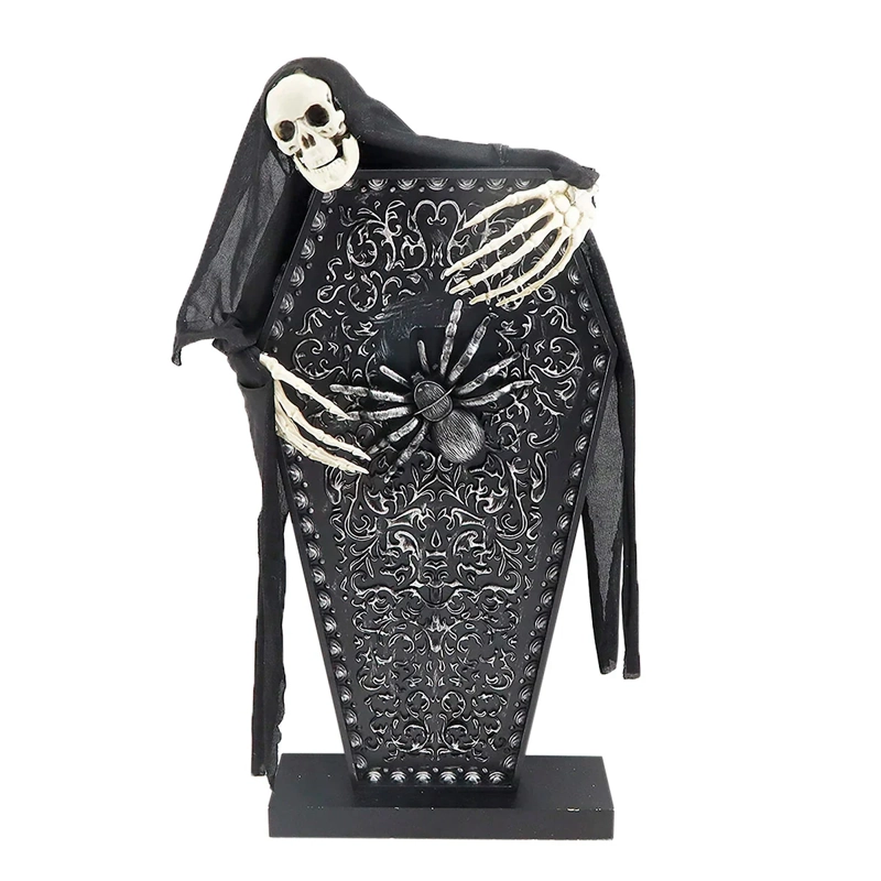 ADORNO HALLOWEEN RIPLEY HOME MOMIA TUMBA ESQUELETO 47 CM - 2