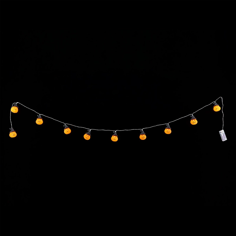 ADORNO HALLOWEEN RIPLEY HOME GUIRNALDA CON LUCES CALABAZA GORRO 180 CM - 2