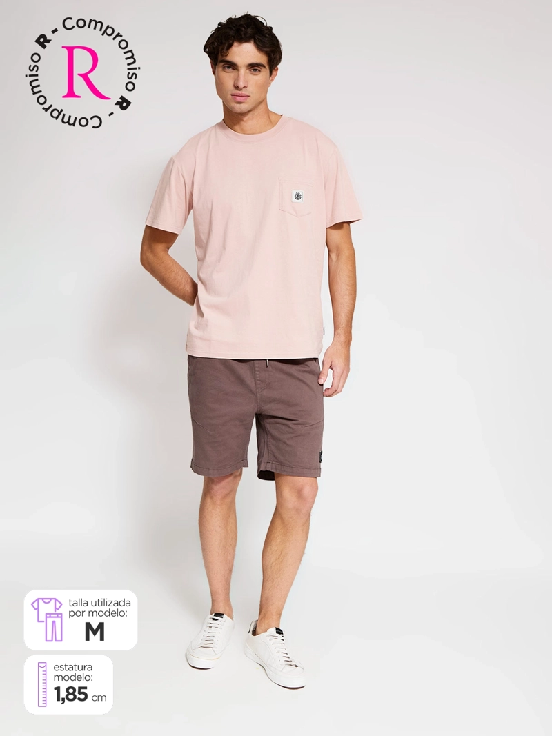 BERMUDA HOMBRE ELEMENT ALGODÓN BÁSICO PRETINA ELASTICADA - 1