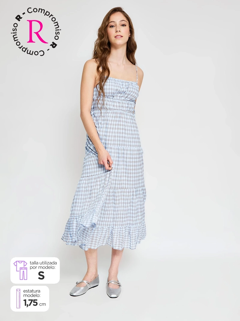 VESTIDO MUJER INDEX ALGODÓN LARGO PRINT
