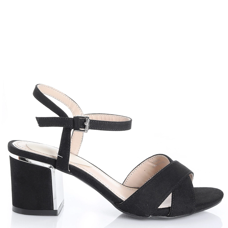 SANDALIAS MUJER VIA UNO NEGRO  - 1